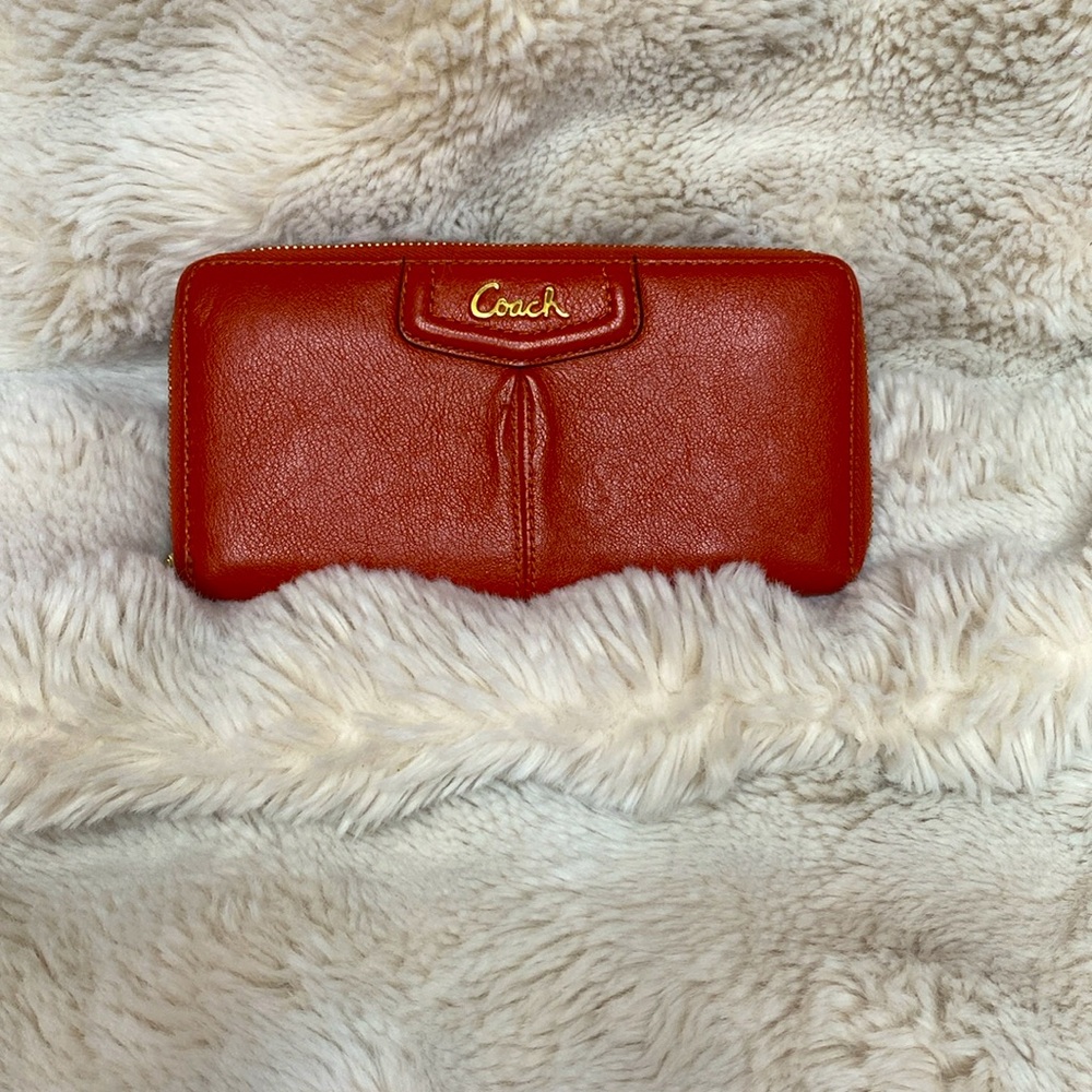 COACH ASHLEY LEATHER ZIP AROUND WALLET - Picture 11 of 12
